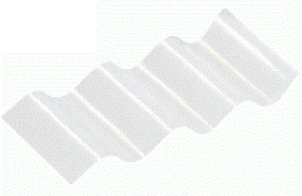 Corrugated Sheet Polycarbonate-Clear-𝐿3.6𝑚 x 𝑊860x𝑇0.8𝑚𝑚-