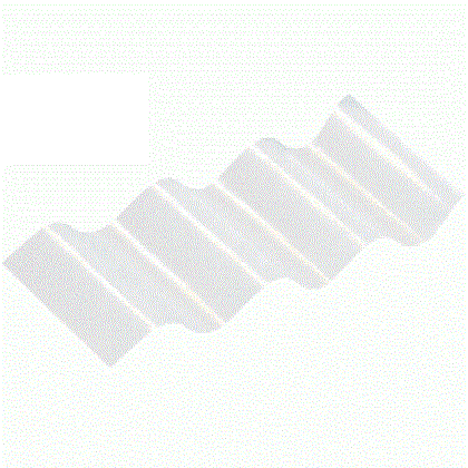 Corrugated Sheet Polycarbonate-Clear-𝐿3.6𝑚 x 𝑊860x𝑇0.8𝑚𝑚-