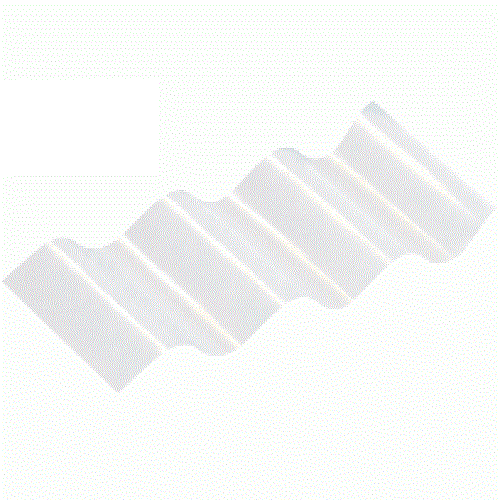 Corrugated Sheet Polycarbonate-Clear-𝐿3.6𝑚 x 𝑊860x𝑇0.8𝑚𝑚-