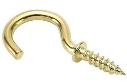 Cup Hook Round Brass Plated-25mm-𝑝/10