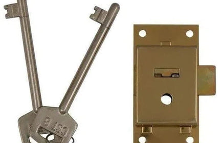 Cupboard Lock Brass Plated-64mm