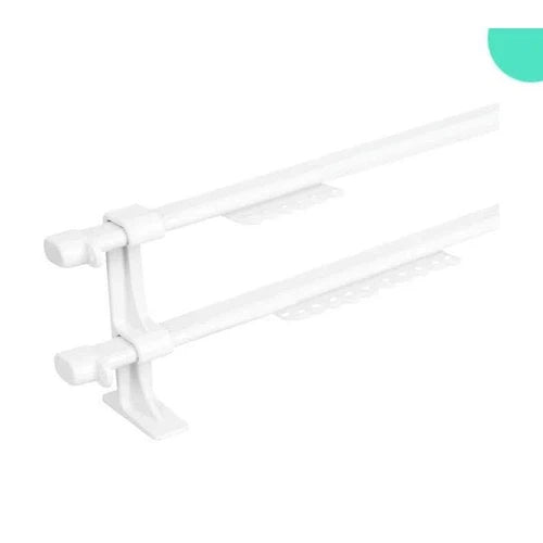 Curtain Rail Double 'C' Track eCono-𝐿1.0𝑚ⓓ-White-