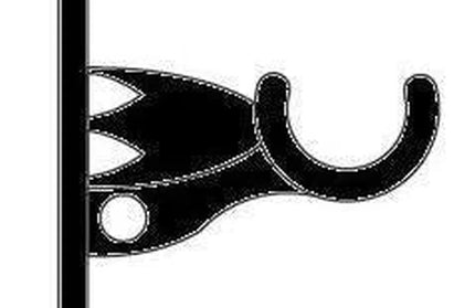 Curtain Rod Bracket Poly-Matt Black-Pair-25mm
