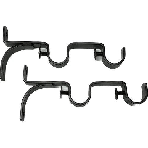 Curtain Rod Bracket Steel-Curtaining-Eezy-25/25mm-Matt Black-diyshop.co.za