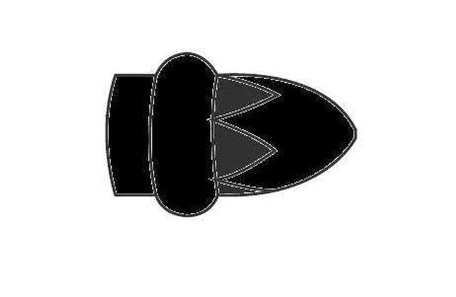 Curtain Rod Finial Poly-25mm-Matt Black-Pair