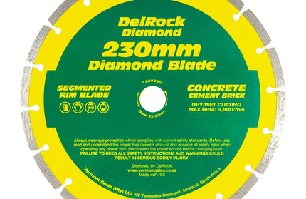 Cutting Disc Diamond Segmented TorkCraft/Delrock-230x22𝑚𝑚 Delrock