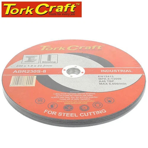 Disc Cutting Steel Industrial Slim Tork Craft-Cutting Disc-Tork Craft-⌀230 x 𝙩1.0mm-6 Pack-diyshop.co.za