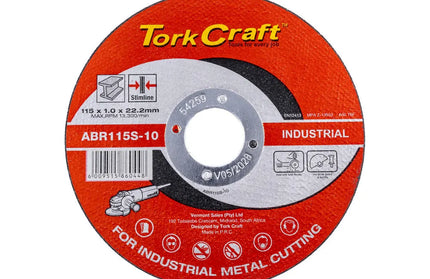 Cutting Disc Steel Slim Tork Craft-⌀115 x 𝑇1.0𝑚𝑚-each