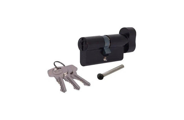 Cylinder Euro Profile Thumb Turn Yale-Matt Black