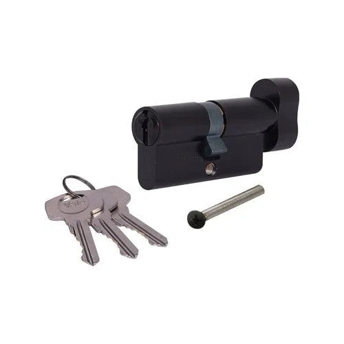Cylinder Euro Profile Thumb Turn Yale-Matt Black-