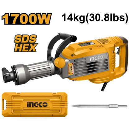 Demolition Breaker (JackHammer) Electric iNGCO-1.7𝑘𝑊/14𝐾𝑔𝐹-