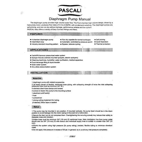 Diaphragm Pump 12𝑉 Pascali »-