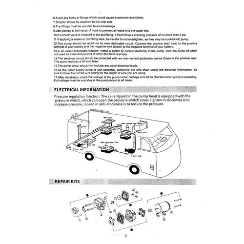 Diaphragm Pump 12𝑉 Pascali-Sprinkler, Booster & Irrigation System Pumps-Pascali-diyshop.co.za