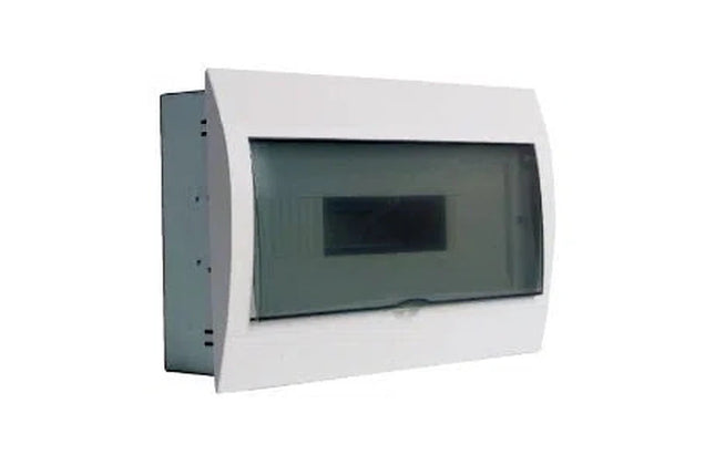Distribution Box Flush Mount Steel+ PVC Cover-12way (DIN Rail)