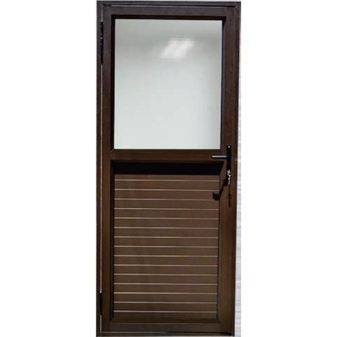 Door Aluminium Half Glass-Home Doors-iBuild-Bronze-Obscure-Right Hand Open In-diyshop.co.za
