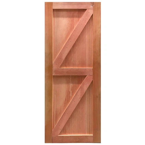 Door F&L OB Z-Braced Hardwood Bruno