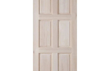 Door Hardwood Vertical Panel-6 Panel