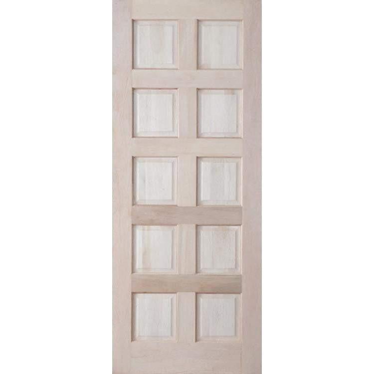 Door Hardwood Vertical Panel-Exterior Door-Private Label-10 Panel-diyshop.co.za