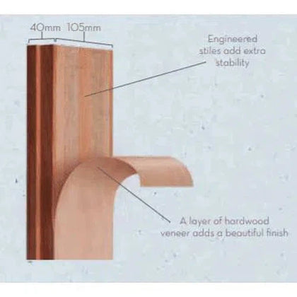 Door Hardwood Vertical Panel-6 Panel-