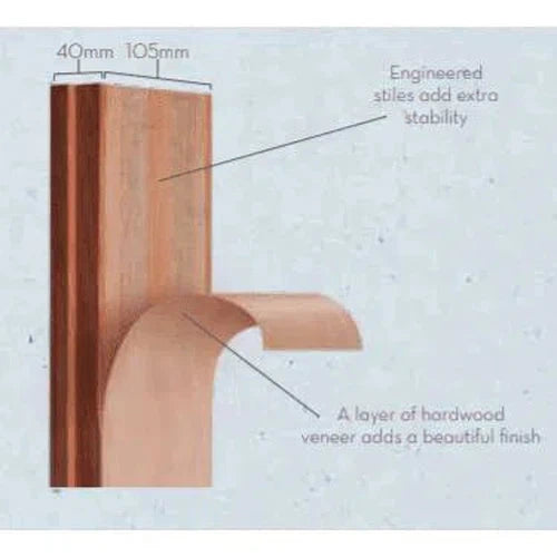 Door Hardwood Vertical Panel-6 Panel-