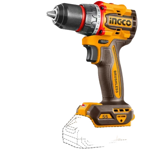 Drill Cordless 𝑃20ˢ iNGCO-55𝑁-𝑚-Tool Only-