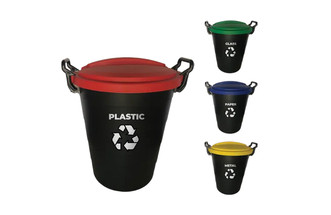 Dustbin with Lock Lid-Green-70ℓ