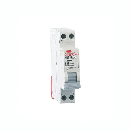 Earth Leakage RCCB DIN Onesto-40𝐴 30𝑚𝐴 4𝑘𝐴-1𝑃ole+N(1MOD)