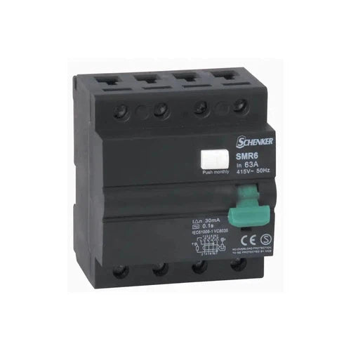 Earth Leakage RCCB SAMITE Schenker-63𝐴 30𝑚𝐴 3𝑘𝐴-1𝑃ole+N-