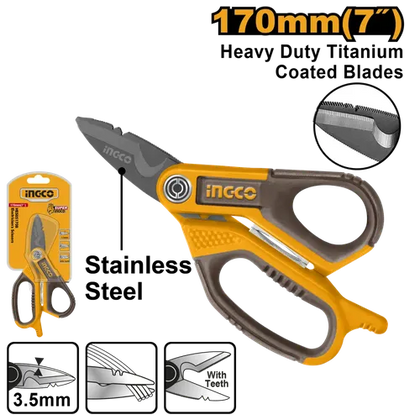 Electrical Scissors Titanium Coated SS Blade iNGCO-