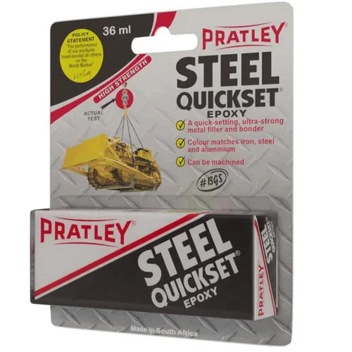 Epoxy Steel Quickset Pratley-Hardware Glue & Adhesives-Pratley-36𝑚ℓ-diyshop.co.za