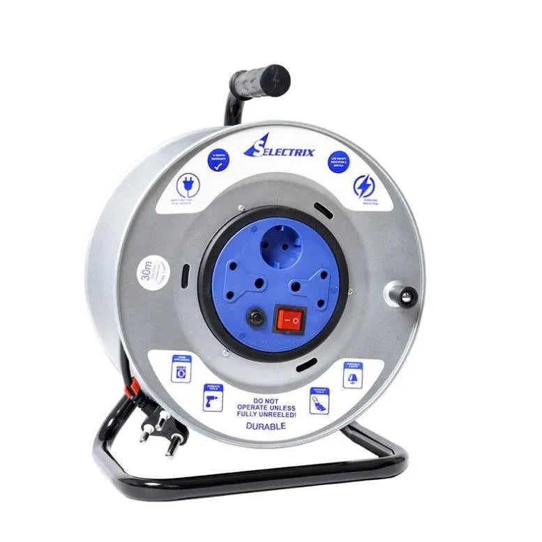 Extension Reel Steel Complete Selectrix-30𝑚 x 1.5𝑚𝑚/10𝐴-