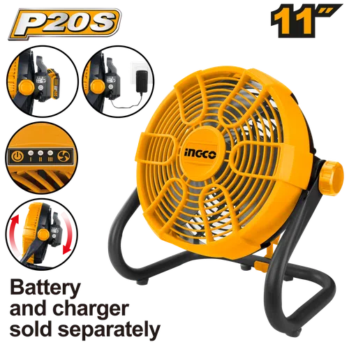 Fan Cordless/Electric 𝑃20ˢ 280𝑚𝑚 iNGCO (ON HOLD)-Tool Only-