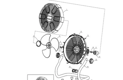 Fan Cordless/Electric 𝑃20ˢ 280𝑚𝑚 iNGCO (ON HOLD)-Tool Only-