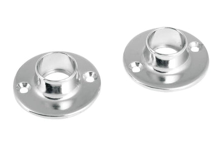 Flange Bracket Chrome Plated-19mm-Pair