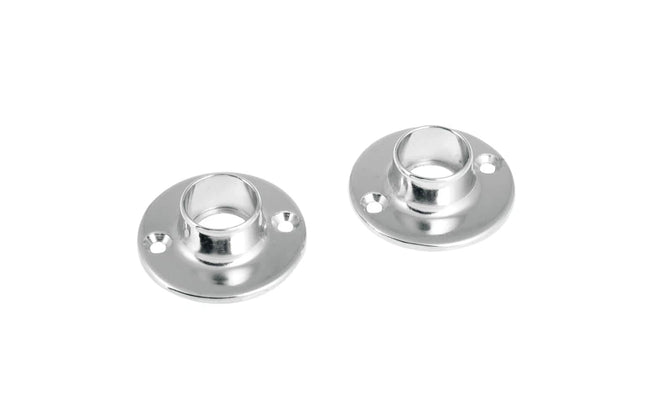 Flange Bracket Chrome Plated-19mm-Pair