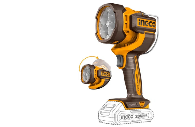 Flashlight Cordless 𝑃20ˢ iNGCO-Tool Only-2000l𝑚