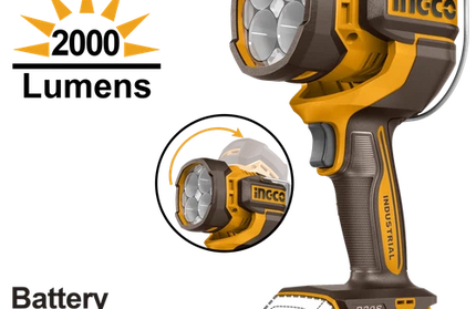 Flashlight Cordless 𝑃20ˢ iNGCO-Tool Only-450l𝑚-
