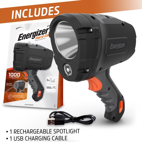 Flashlight Torch Rechargeable 1000lm Hardcase Energizer