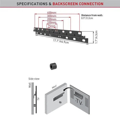 Flat Screen Bracket Fixed Econo Barkan-TV & Monitor Mounts-Barkan-diyshop.co.za