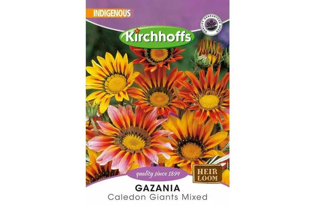Flower Seed Gazania Kirchhoffs-Caledon Giants Mixed-Picture Packet
