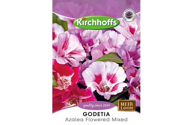 Flower Seed Godetia Kirchhoffs-Azalea Flowered Mixed-Picture Packet