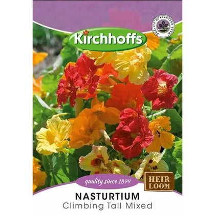 Flower Seed Nasturtium Kirchhoffs-Climbing Tall Mixed-Picture Packet