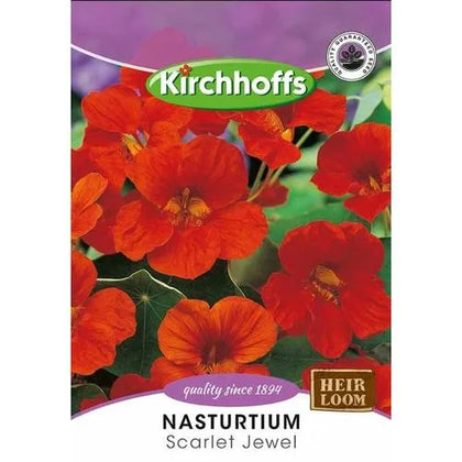 Flower Seed Nasturtium Kirchhoffs-Scarlet Jewel-Picture Packet