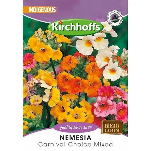 Flower Seed Nemesia Kirchhoffs-Carnival Choice Mixed-Picture Packet-