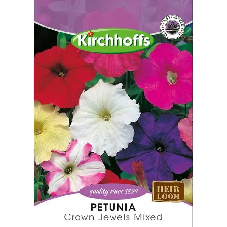 Flower Seed Petunia Kirchhoffs-Crown Jewels Mixed-Picture Packet-