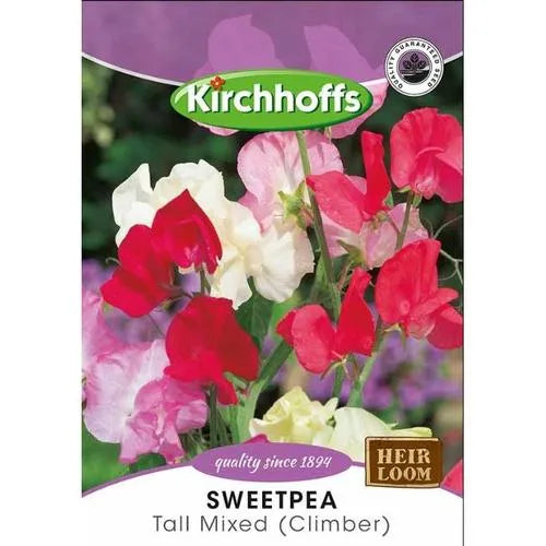 Flower Seed Sweetpea Kirchhoffs-Tall Mixed (climber)-Picture Packet-