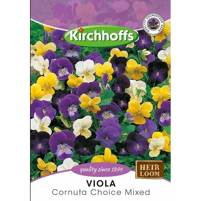 Flower Seed Viola Kirchhoffs-Cornuta Choice Mixed-Picture Packet