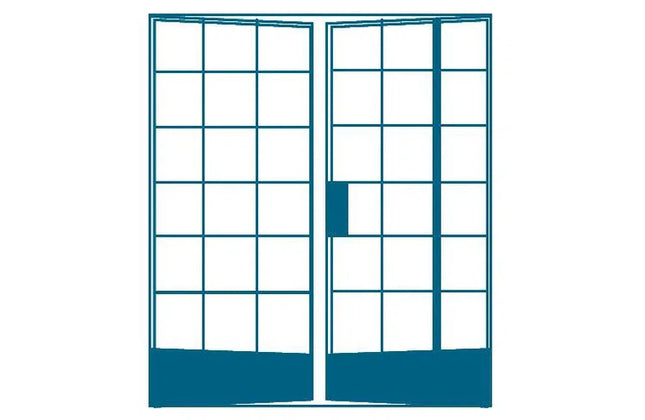 French Door Steel Double FX7 Cottage Pane-𝑤1511 x 𝐻2134mm-Open In Right