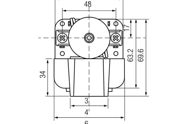 Fridge Fan Motor TYPE-F61-10 for Kelvinator-