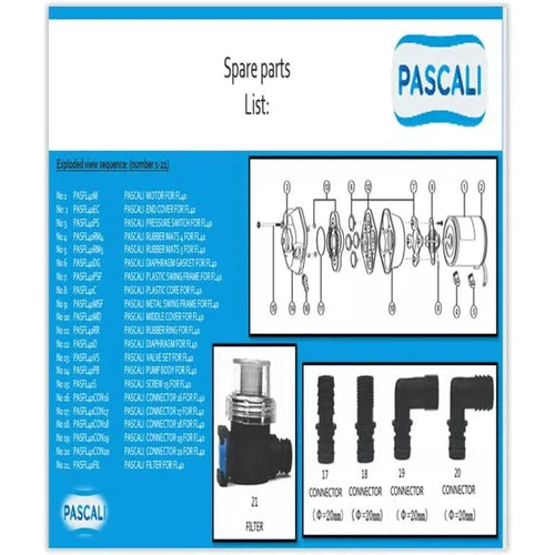 Gasket for Diaphragm Pump 12𝑉 Pascaliⓓ-